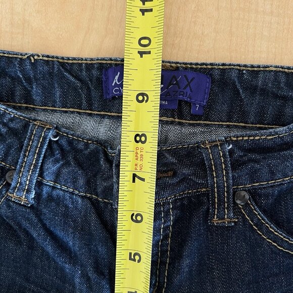Miley Cyrus Max Azria Women's Blue Denim Jeans Size 7 Stretch Low Rise Skinny - Picture 9 of 11